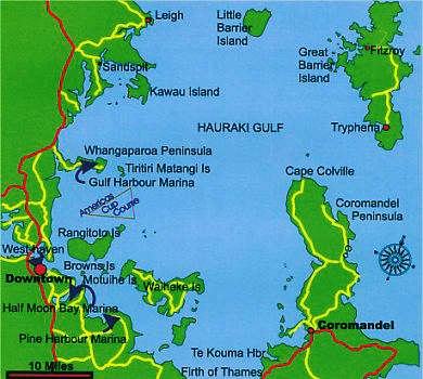 hauraki gulf map